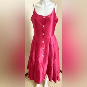 Elegant gorgeous Pink Button-Down Dress Evening/ vacation.